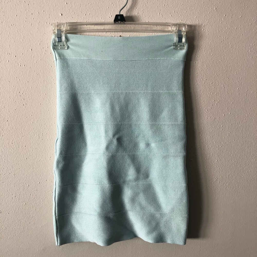 mint high waist bandage skirt by bebe